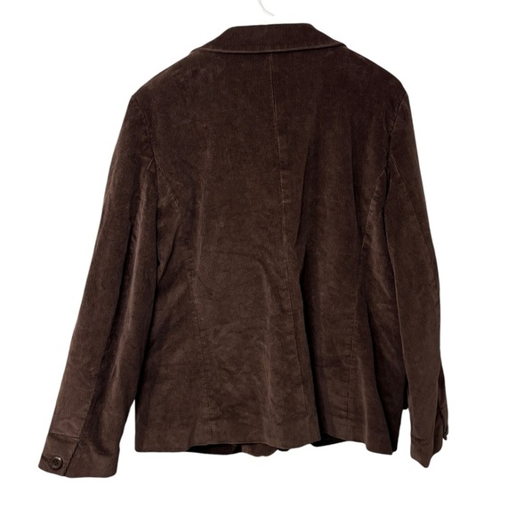 LL Bean Corduory Jacket Blazer Womens 14 P Brown Vintage Academia Preppy - Picture 3 of 12